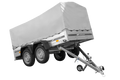 UNITRAILER GARDEN 264/2 KIPP – Zweiachsanhänger 264 × 125 cm – Stützrad, H-800-Spriegel und graue Hochplane