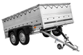 UNITRAILER GARDEN 265/2 KIPP – Zweiachsanhänger 264 × 150 cm – BIS-Bordwände, H-0, graue Flachplane