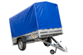 UNITRAILER GARDEN 230 KIPP – Pkw-Anhänger 230 × 125 cm – H-1100, blaue Hochplane