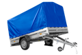 UNITRAILER GARDEN 265 KIPP – Pkw-Anhänger 264 × 150 cm – H-1100, blaue Hochplane