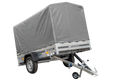 UNITRAILER GARDEN 230 KIPP – Pkw-Anhänger 230 × 125 cm – H-1100, graue Hochplane