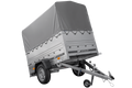 UNITRAILER GARDEN 200 KIPP – Pkw-Anhänger 200 × 106 cm – BIS-Bordwände, H-800-Spriegel und graue Hochplane