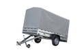UNITRAILER GARDEN 264 KIPP – Pkw-Anhänger 264 × 125 cm – H-1100, graue Hochplane