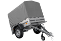 UNITRAILER GARDEN 150 KIPP – Einachsanhänger 150 × 106 cm, H-800 und graue Plane