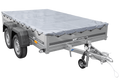 UNITRAILER GARDEN 265/2 KIPP – Zweiachsanhänger 264 × 150 cm – H-0, graue Flachplane