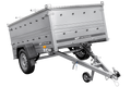 UNITRAILER GARDEN 201/R KIPP – Einachsanhänger 200 × 125 cm mit Blattfederung – BIS-Bordwände, Aluminiumdeckel