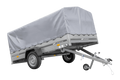 UNITRAILER GARDEN 265 KIPP – Pkw-Anhänger 264 × 150 cm – H-800, graue Hochplane