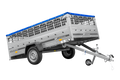UNITRAILER GARDEN 265 KIPP – Pkw-Anhänger 264 × 150 cm – Gitterbordwände, H-0, blaue Flachplane