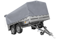 UNITRAILER GARDEN 265/2 KIPP – Zweiachsanhänger 264 × 150 cm – H-800, graue Hochplane
