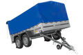 UNITRAILER GARDEN 265/2 KIPP – Zweiachsanhänger 264 × 150 cm – H-800, blaue Hochplane