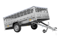 UNITRAILER GARDEN 265 KIPP – Pkw-Anhänger 264 × 150 cm – Gitterbordwände, H-0, graue Flachplane