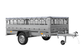 UNITRAILER GARDEN 265/R KIPP – Einachsanhänger 264 × 150 cm mit Blattfederung – Gitterbordwände, H-0, graue Flachplane