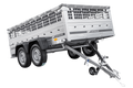 UNITRAILER GARDEN 265/2 KIPP – Zweiachsanhänger 264 × 150 cm – Gitterbordwände, H-0, graue Flachplane