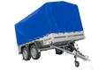 UNITRAILER GARDEN 265/2 KIPP – Zweiachsanhänger 264 × 150 cm – H-1100, blaue Hochplane