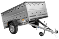 UNITRAILER GARDEN 201 KIPP – Pkw-Anhänger 200 × 125 cm – BIS-Bordwände und graue Flachplane