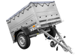 UNITRAILER GARDEN 150 KIPP – Anhänger 150 × 106 cm, BIS-Bordwände und graue Flachplane