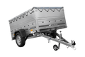 UNITRAILER GARDEN 201/R KIPP – Einachsanhänger 200 × 125 cm mit Blattfederung – BIS-Bordwände, H-0, graue Flachplane