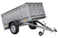 UNITRAILER GARDEN 200 KIPP – Pkw-Anhänger 200 × 106 cm – BIS-Bordwände, H-0-Rahmen und graue Flachplane