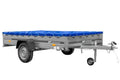 UNITRAILER GARDEN 265/R KIPP – Einachsanhänger 264 × 150 cm mit Blattfederung – H-0, blaue Flachplane