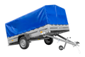 UNITRAILER GARDEN 265 KIPP – Pkw-Anhänger 264 × 150 cm – H-800, blaue Hochplane