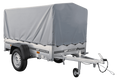 UNITRAILER GARDEN 200 KIPP – Pkw-Anhänger 200 × 106 cm – H-800-Spriegel und graue Hochplane