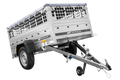 UNITRAILER GARDEN 200 KIPP – Pkw-Anhänger 200 × 106 cm – Gitterbordwände und graue Flachplane