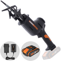 Worx WG893E – Akku-Säbelsäge 20 V/2 Ah – Mit Akku und Ladegerät